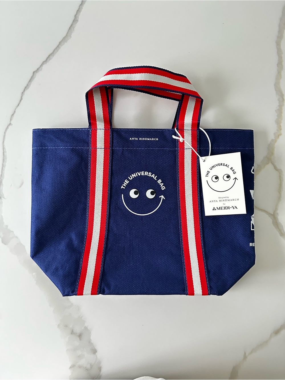 ANYA HINDMARCH x MEIDI-YA Universal Mini Tote Bag - Navy Blue